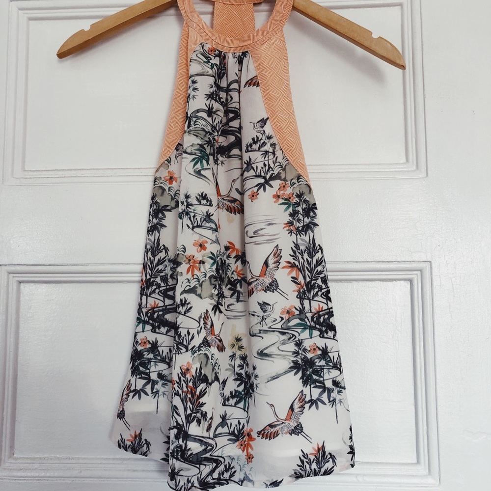 (FREE with any purchase) Soft Floral Halter Top